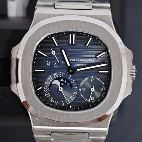 Patek Philippe Nautilus 5712/1A-001 Stainless Steel Blue Dial Moon Phase Power Reserve Watch