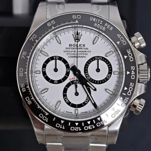 Rolex Daytona (white dial, black bezel, steel Daytona, Panda Daytona)
