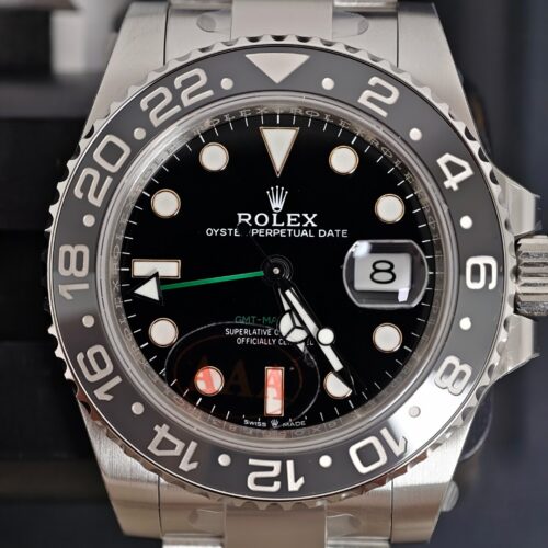 Rolex GMT-Master II, Black/Grey Bezel "Stainless Steel Sprite Bezel | Left-Handed GMT"